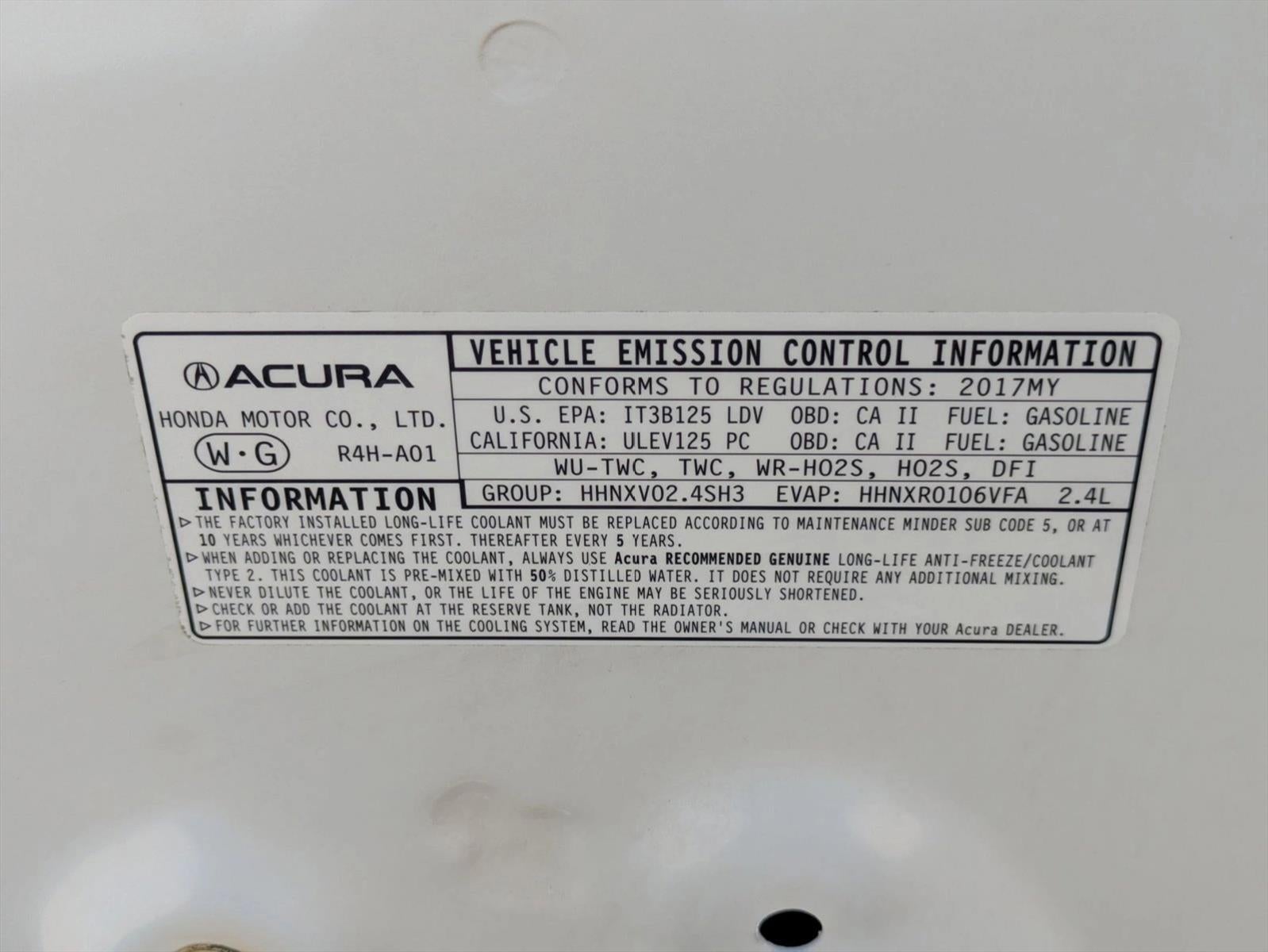 2017 Acura ILX Sedan w/AcuraWatch Plus