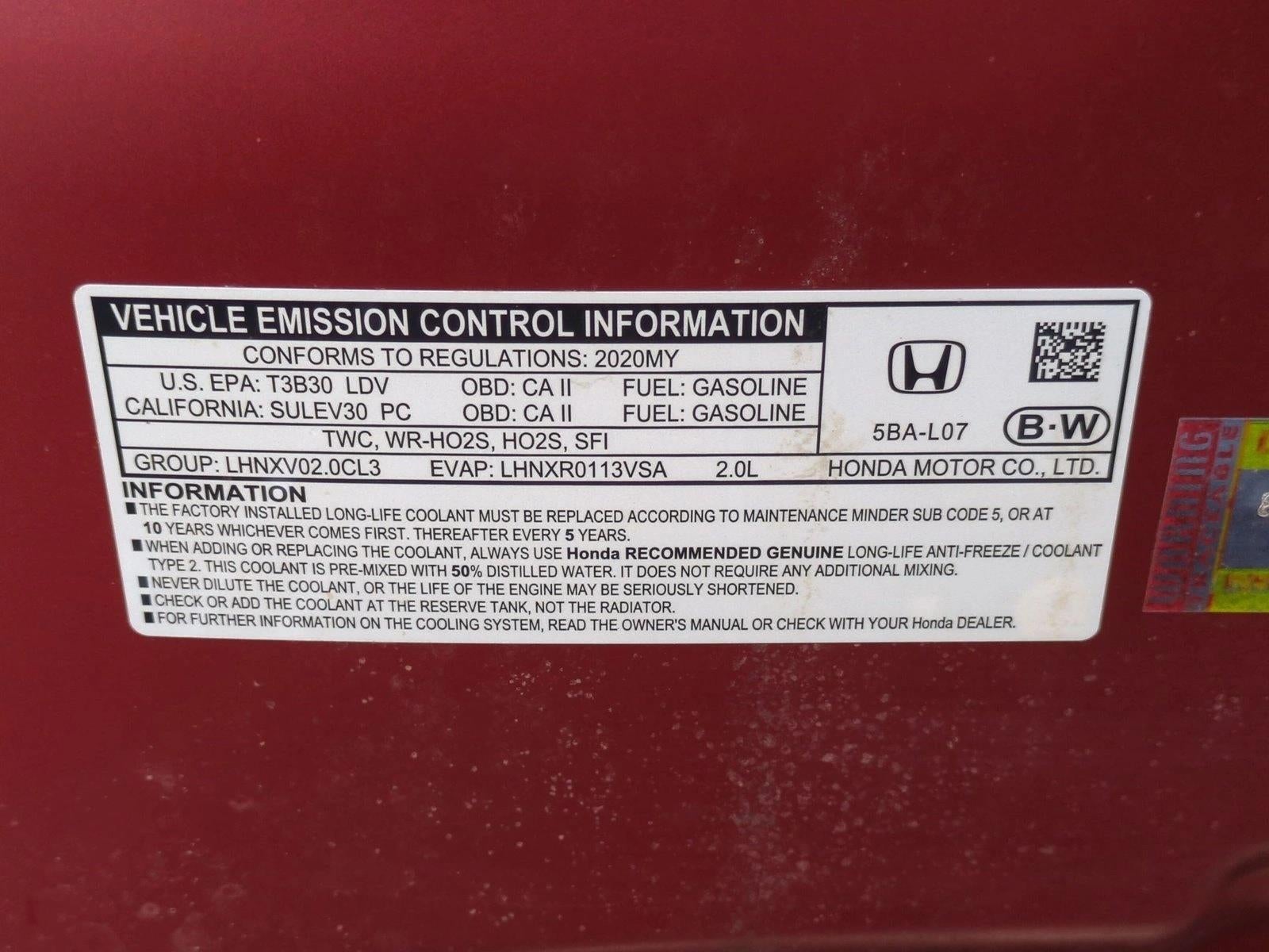 2020 Honda Civic Sedan LX CVT