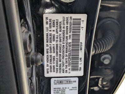 2020 Honda Civic Sedan Sport CVT
