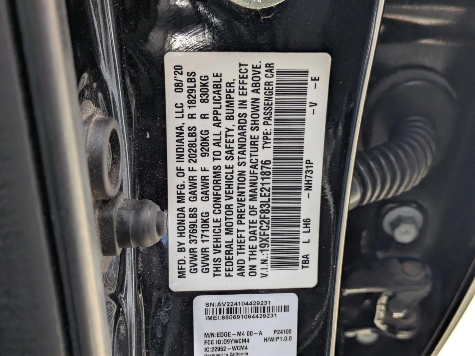2020 Honda Civic Sedan Sport CVT