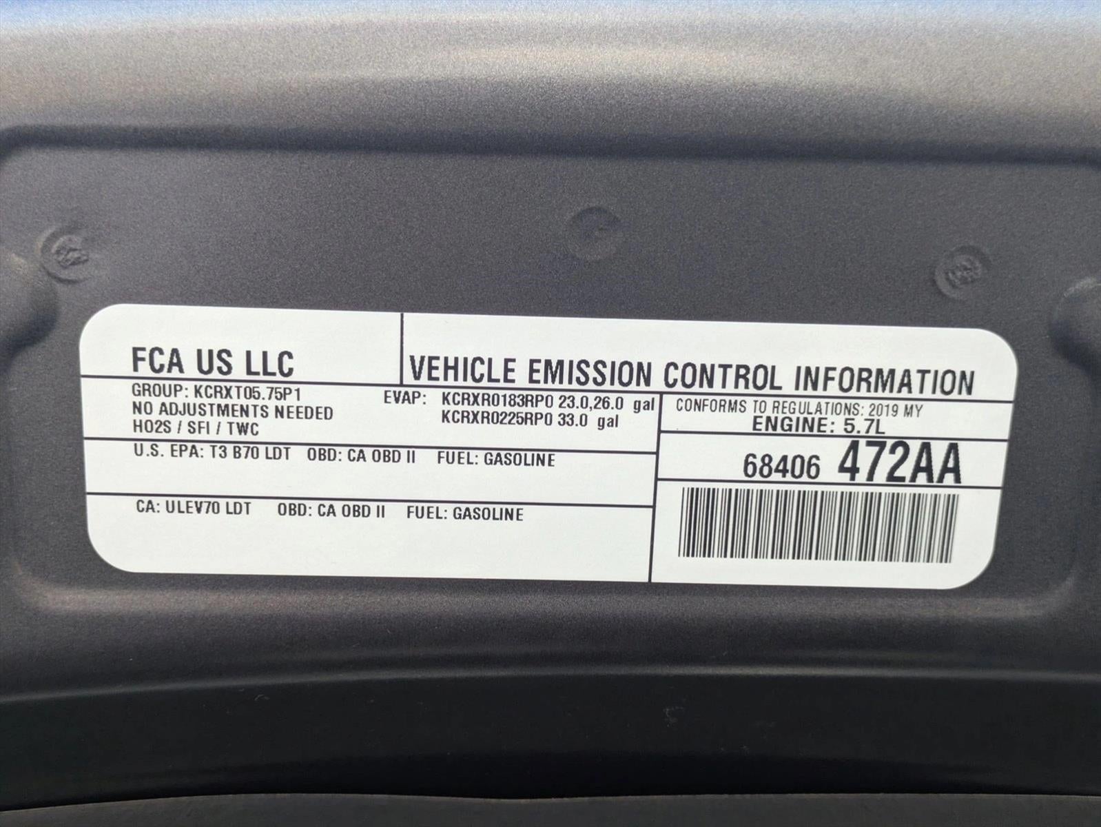 2019 RAM 1500 Laramie 4x2 Crew Cab 5'7" Box