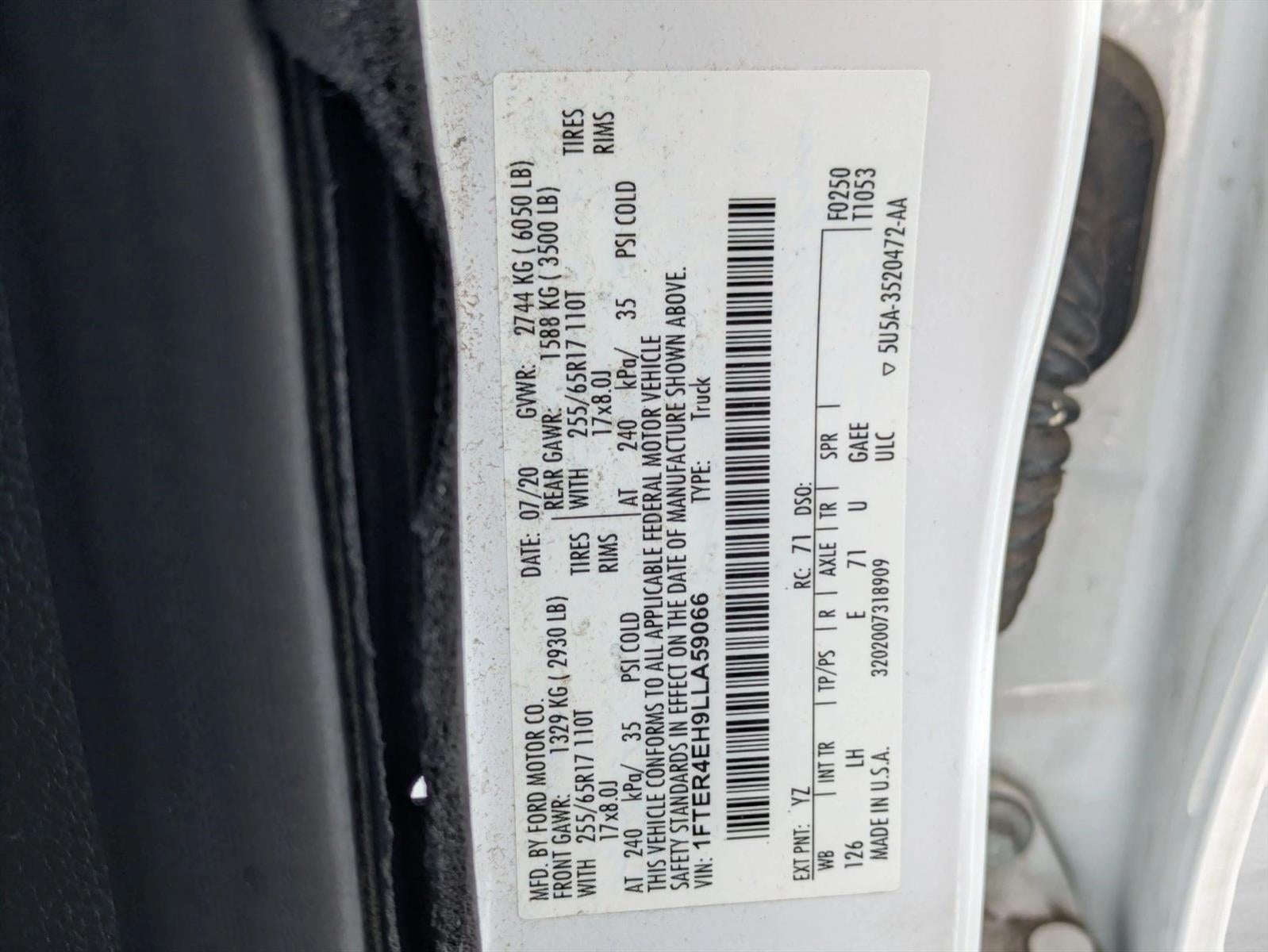 2020 Ford Ranger XL 2WD SuperCrew 5' Box