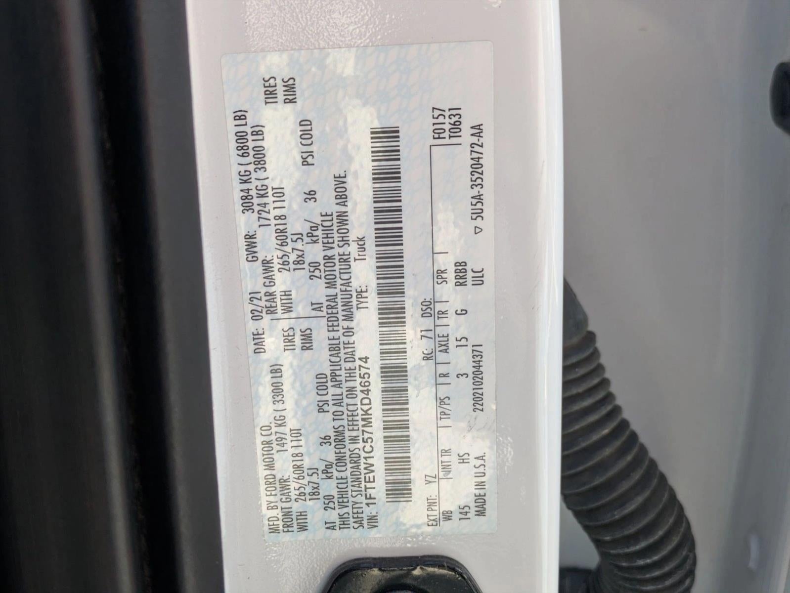 2021 Ford F-150 LARIAT 2WD SuperCrew 5.5' Box