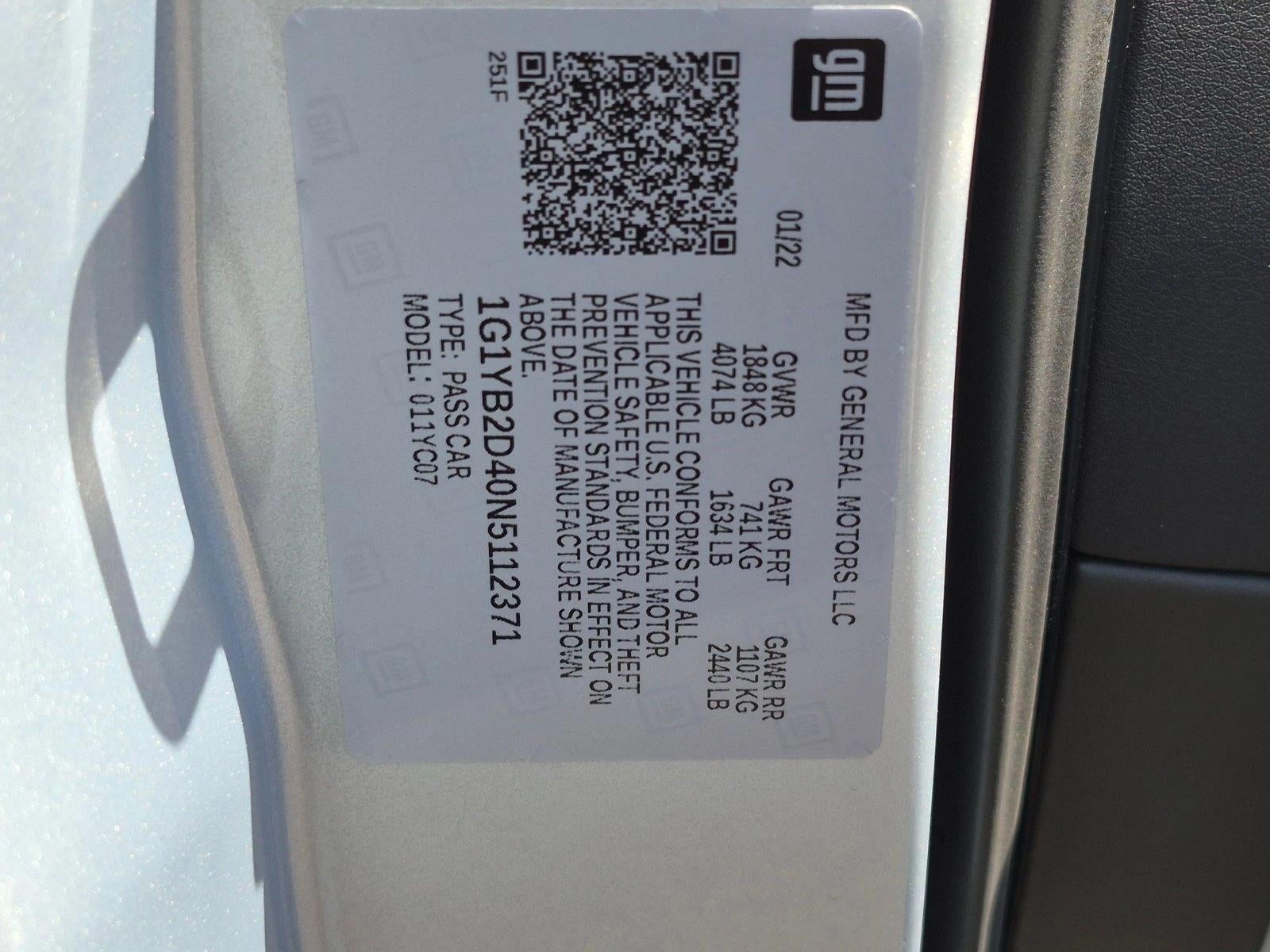 2022 Chevrolet Corvette Stingray Coupe 2LT