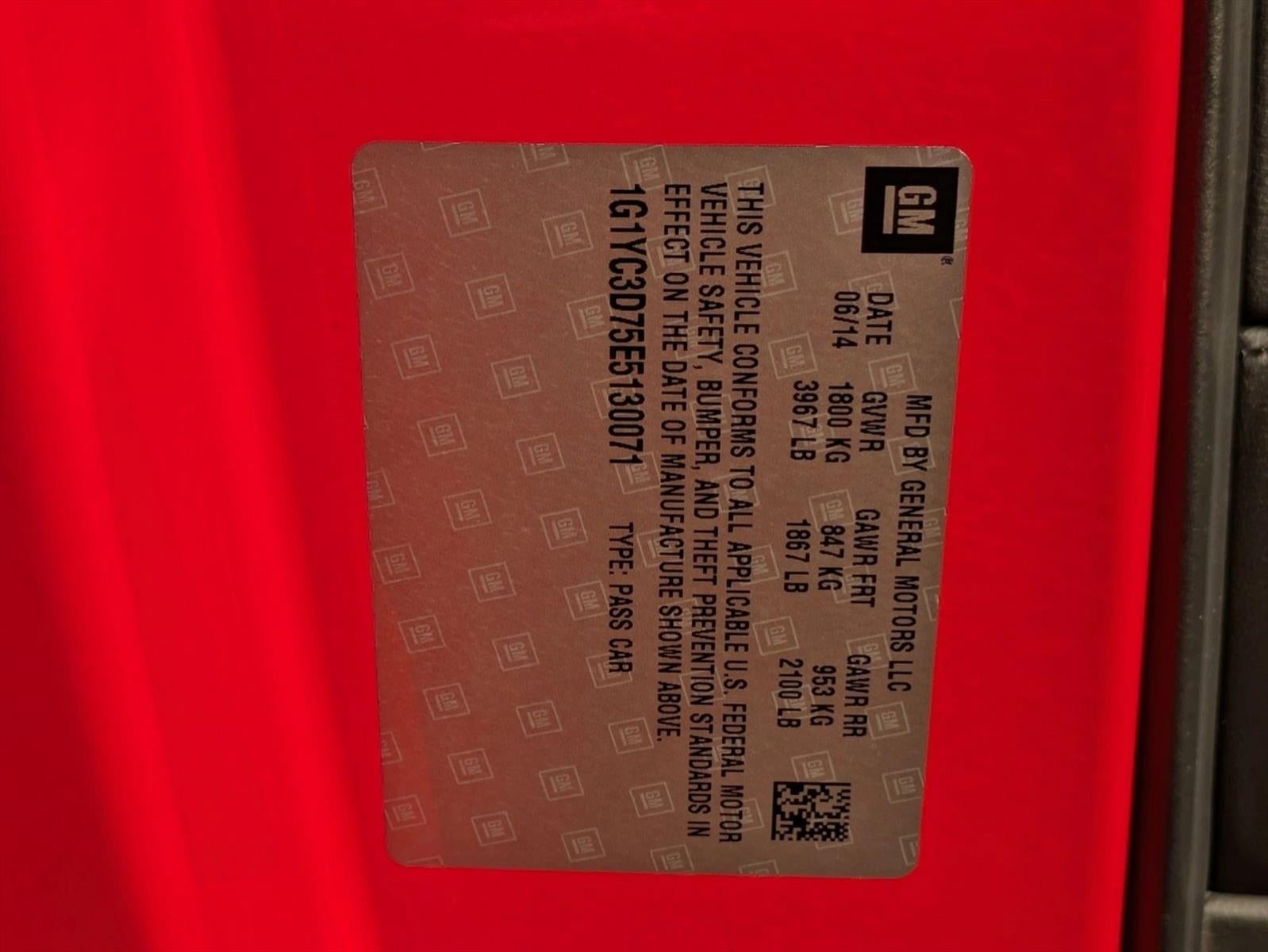 2014 Chevrolet Corvette Stingray Convertible 2LT