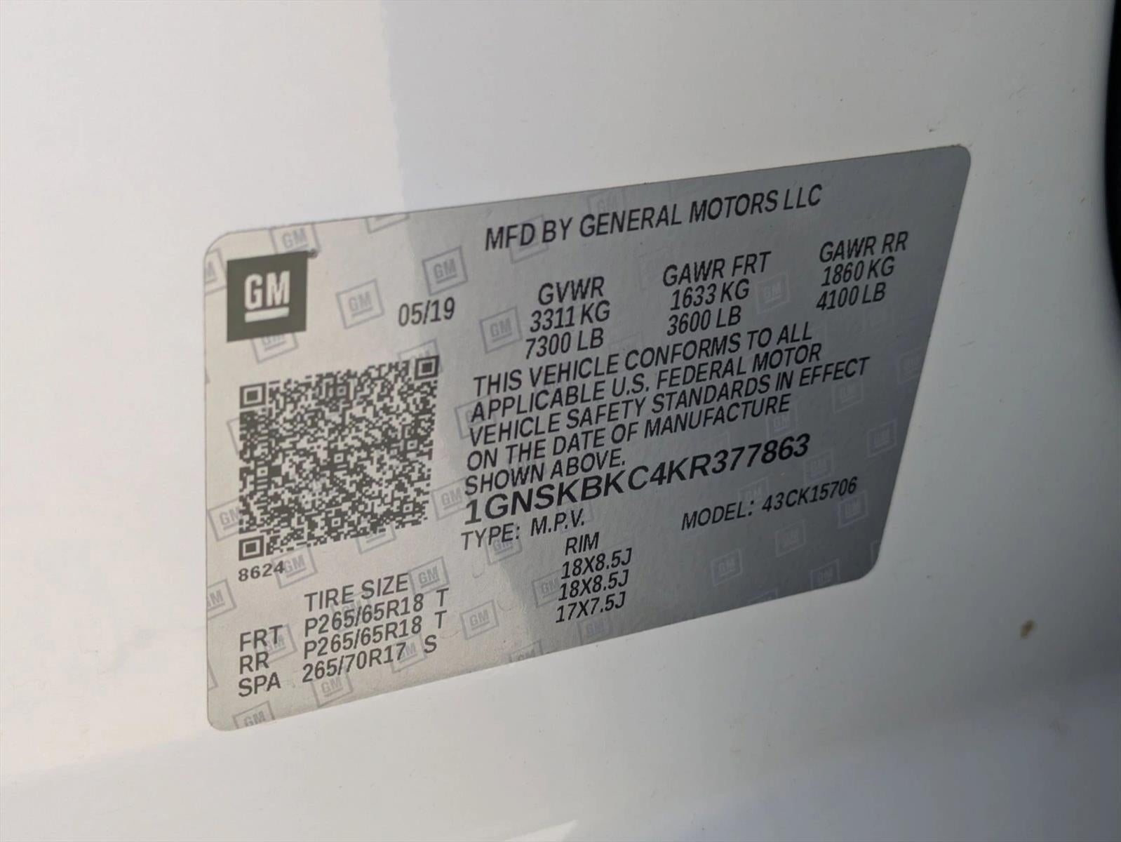 2019 Chevrolet Tahoe 4WD LT