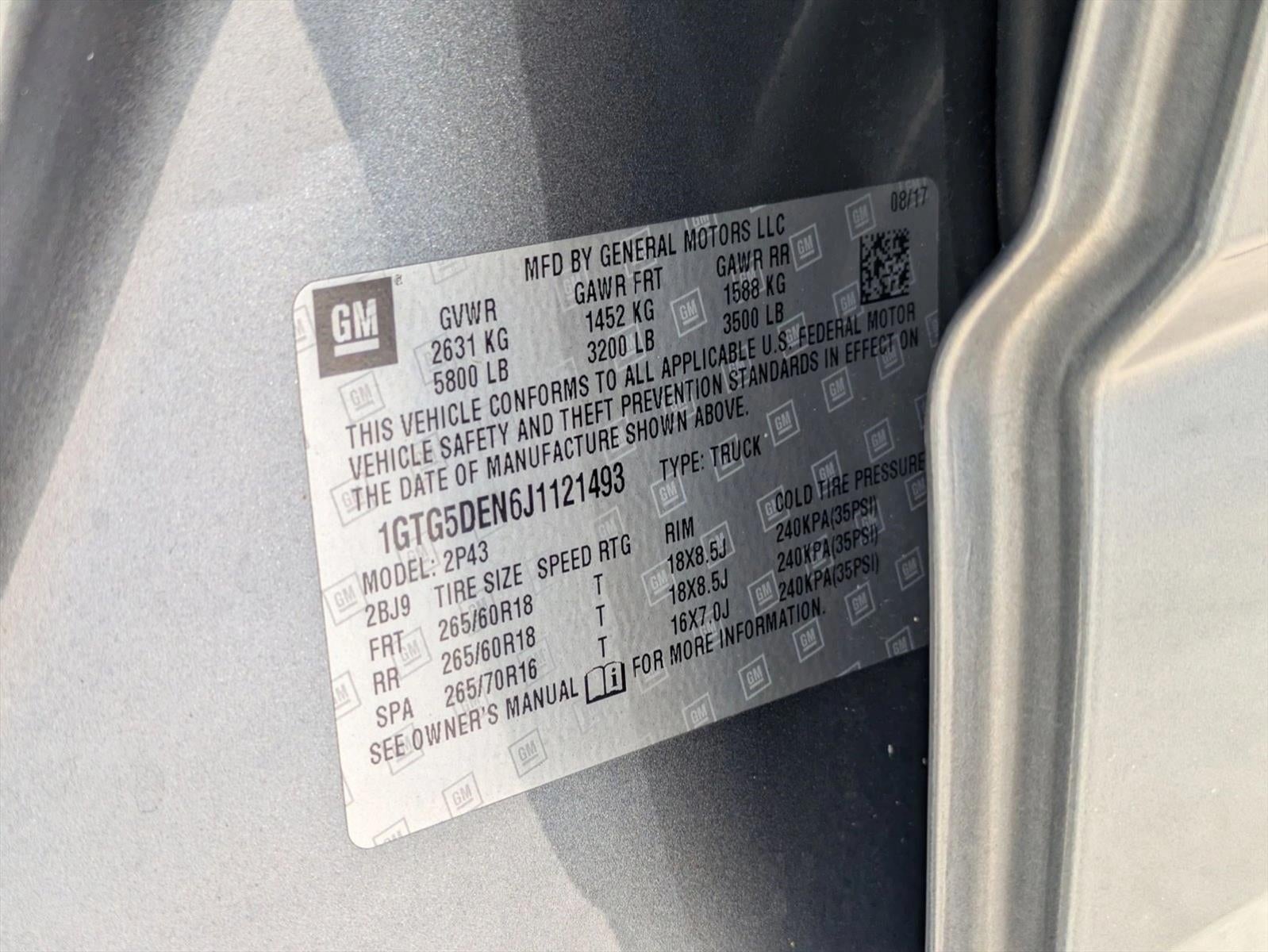 2018 GMC Canyon Crew Cab Short Box 2-Wheel Drive SLT