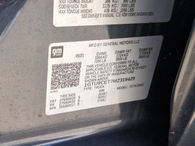2021 GMC Sierra 1500 Crew Cab Short Box 4-Wheel Drive Elevation 3SB