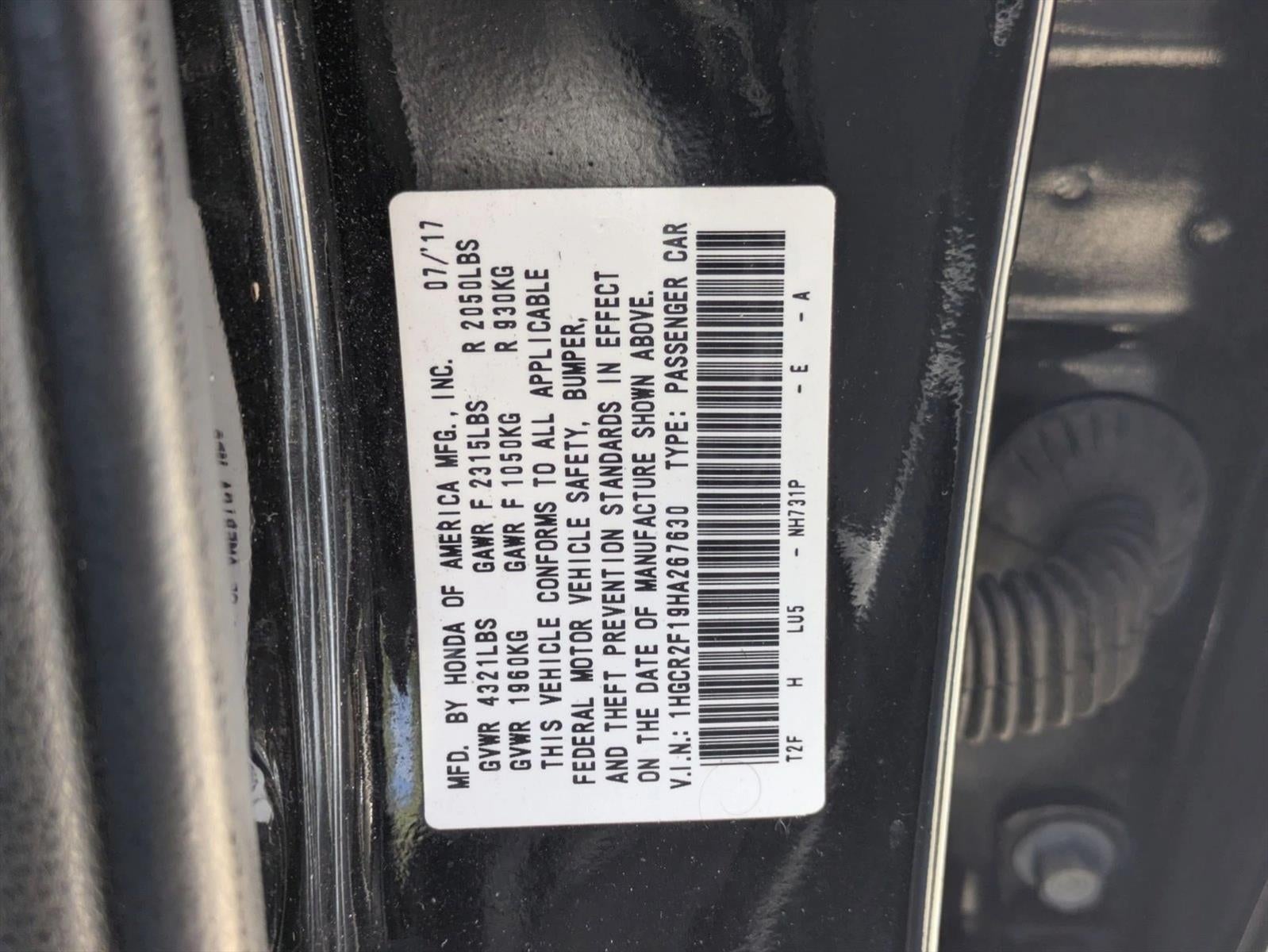 2017 Honda Accord Sedan Sport SE CVT