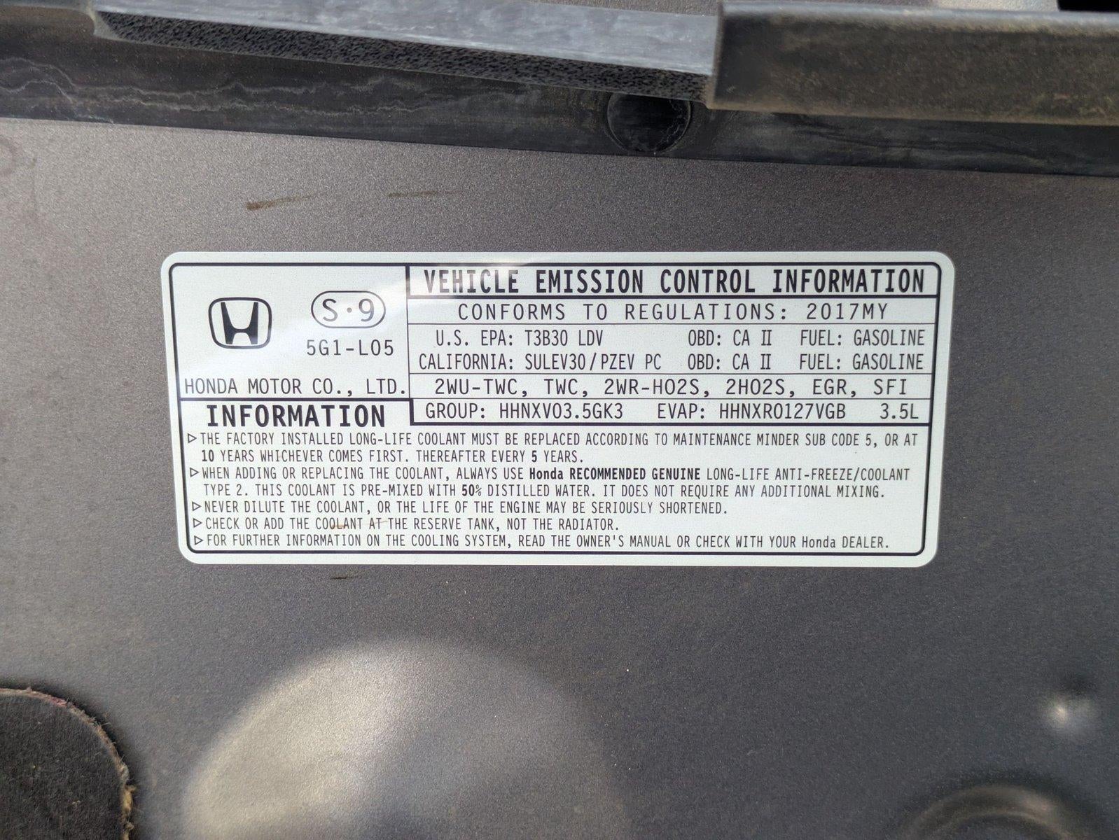 2017 Honda Accord Sedan EX-L V6 Automatic