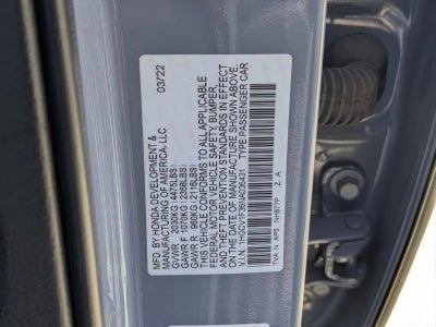 2022 Honda Accord Sedan Sport 1.5T CVT