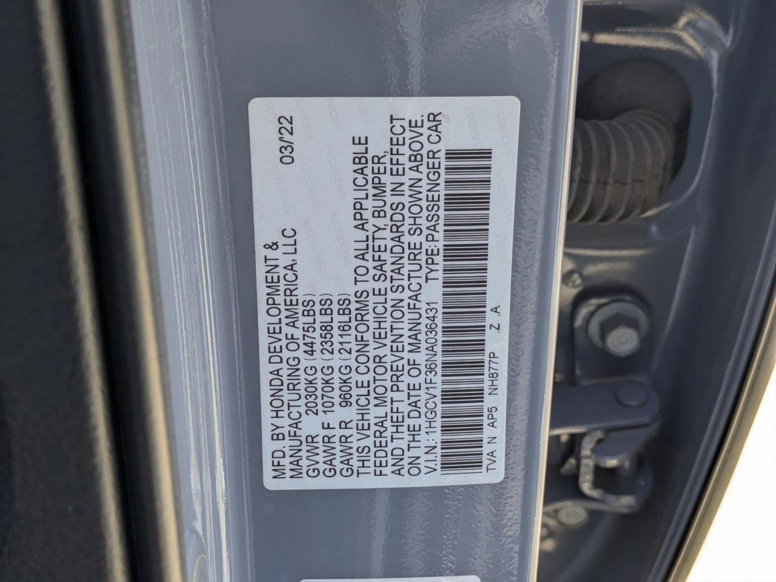 2022 Honda Accord Sedan Sport 1.5T CVT