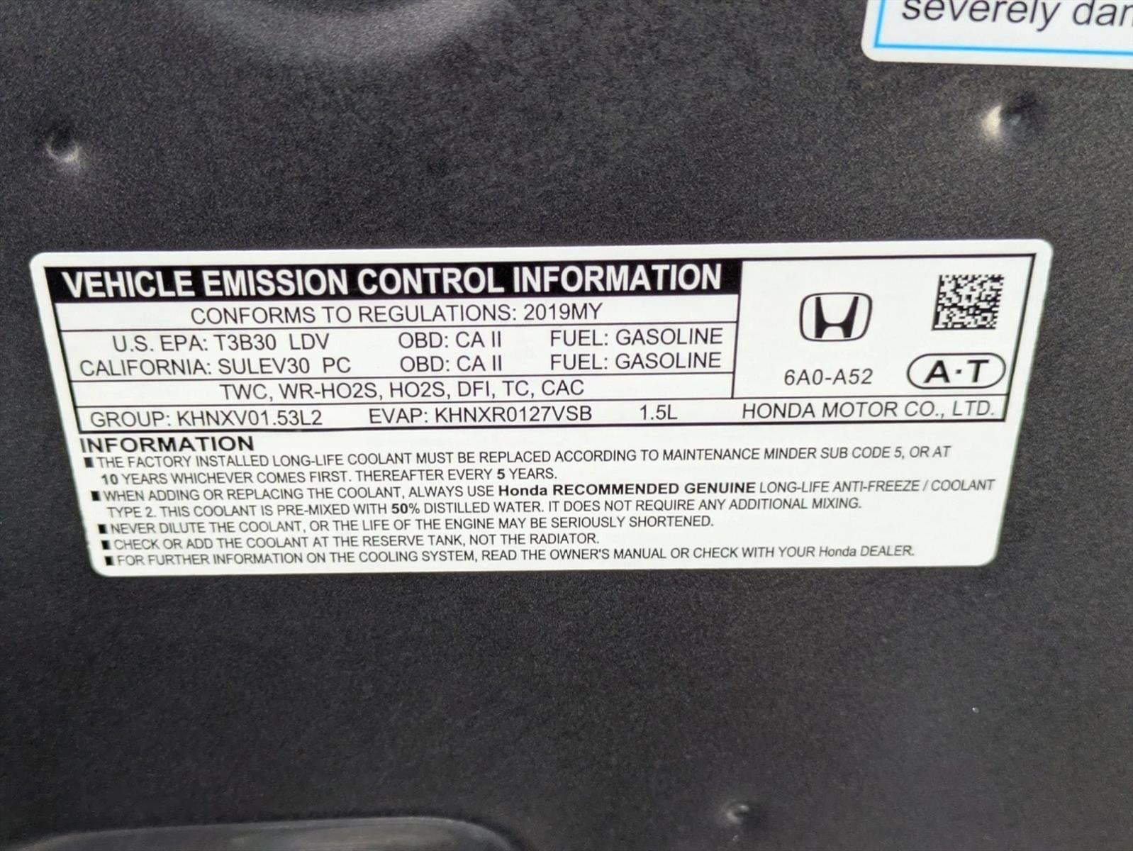 2019 Honda Accord Sedan Sport 1.5T CVT