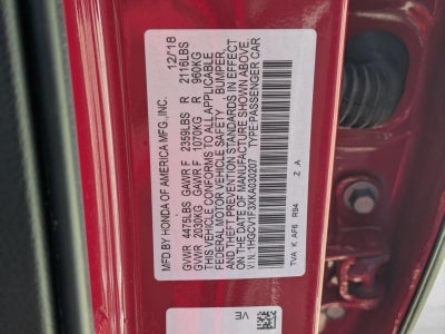2019 Honda Accord Sedan Sport 1.5T CVT