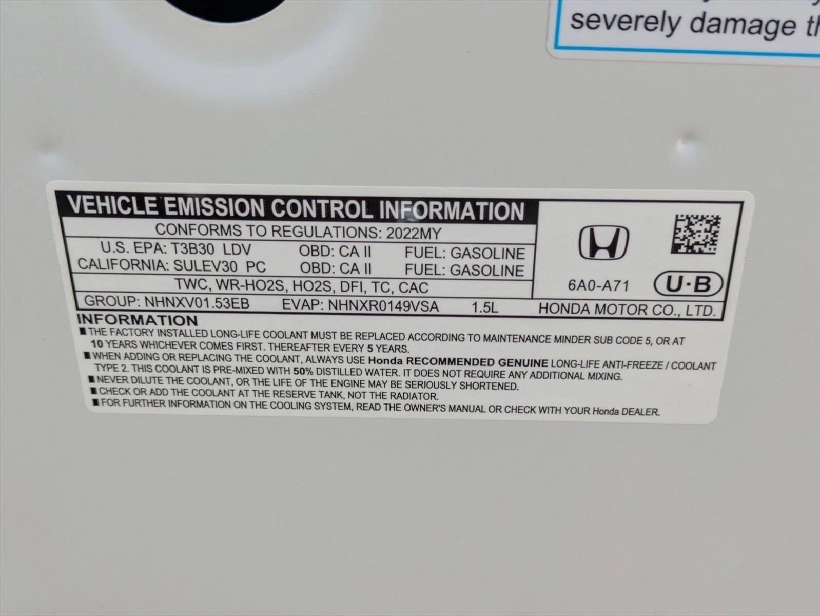 2022 Honda Accord Sedan Sport SE 1.5T CVT