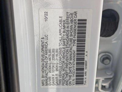 2022 Honda Accord Sedan Sport SE 1.5T CVT