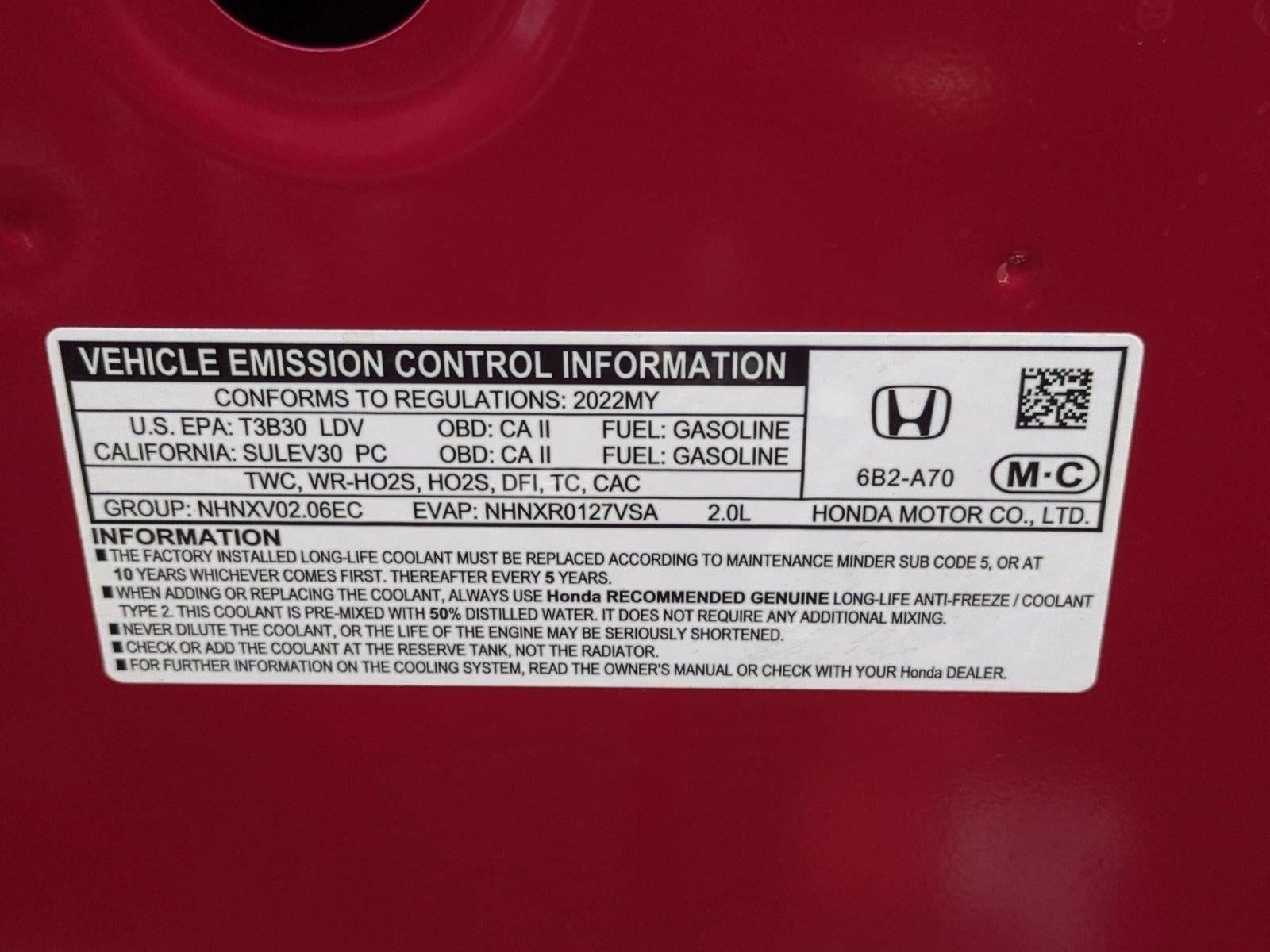 2022 Honda Accord Sedan Sport 2.0T Automatic