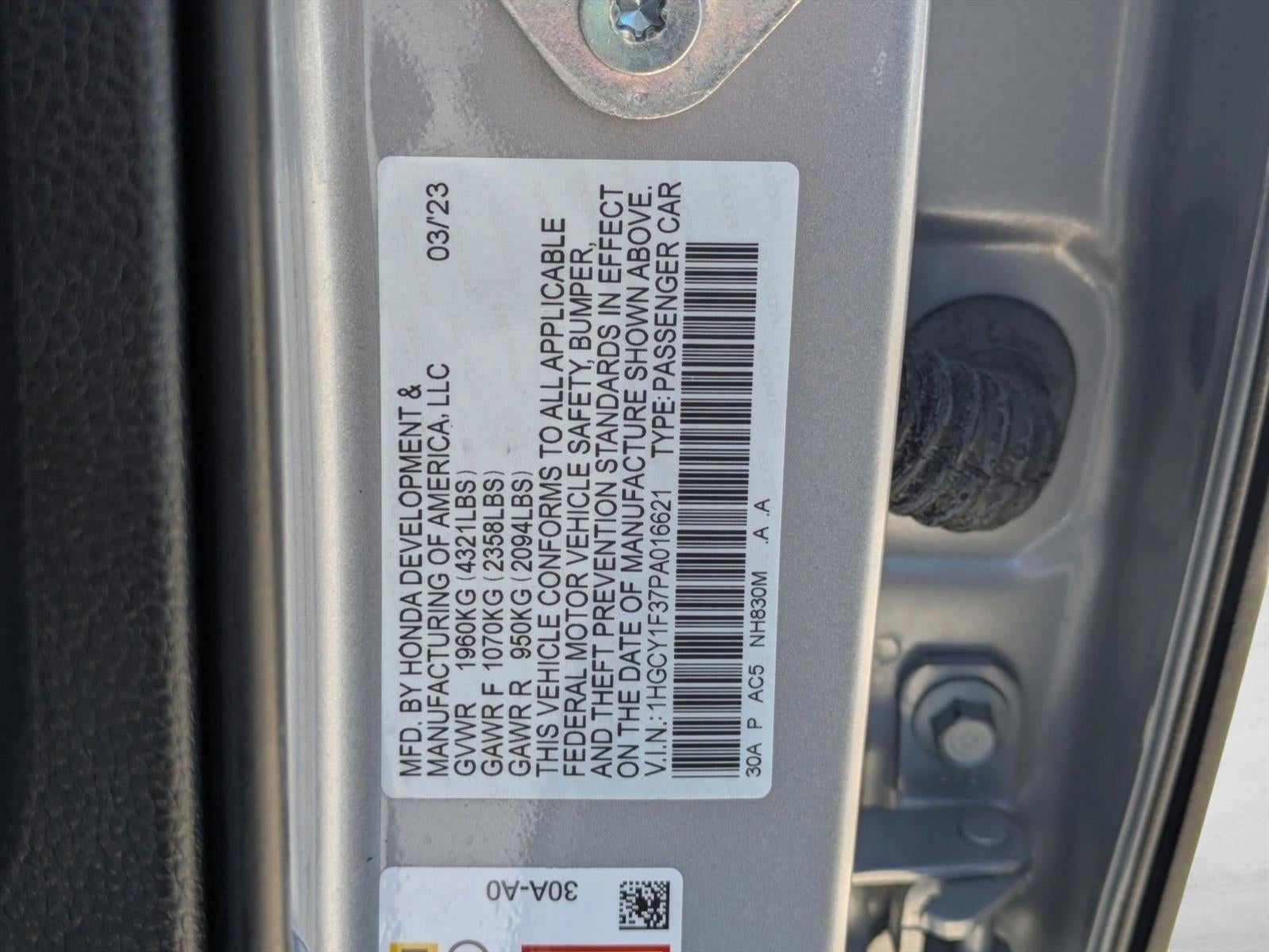 2023 Honda Accord Sedan EX CVT