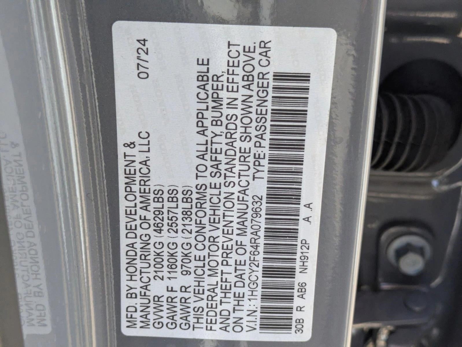 2024 Honda Accord Hybrid EX-L Sedan