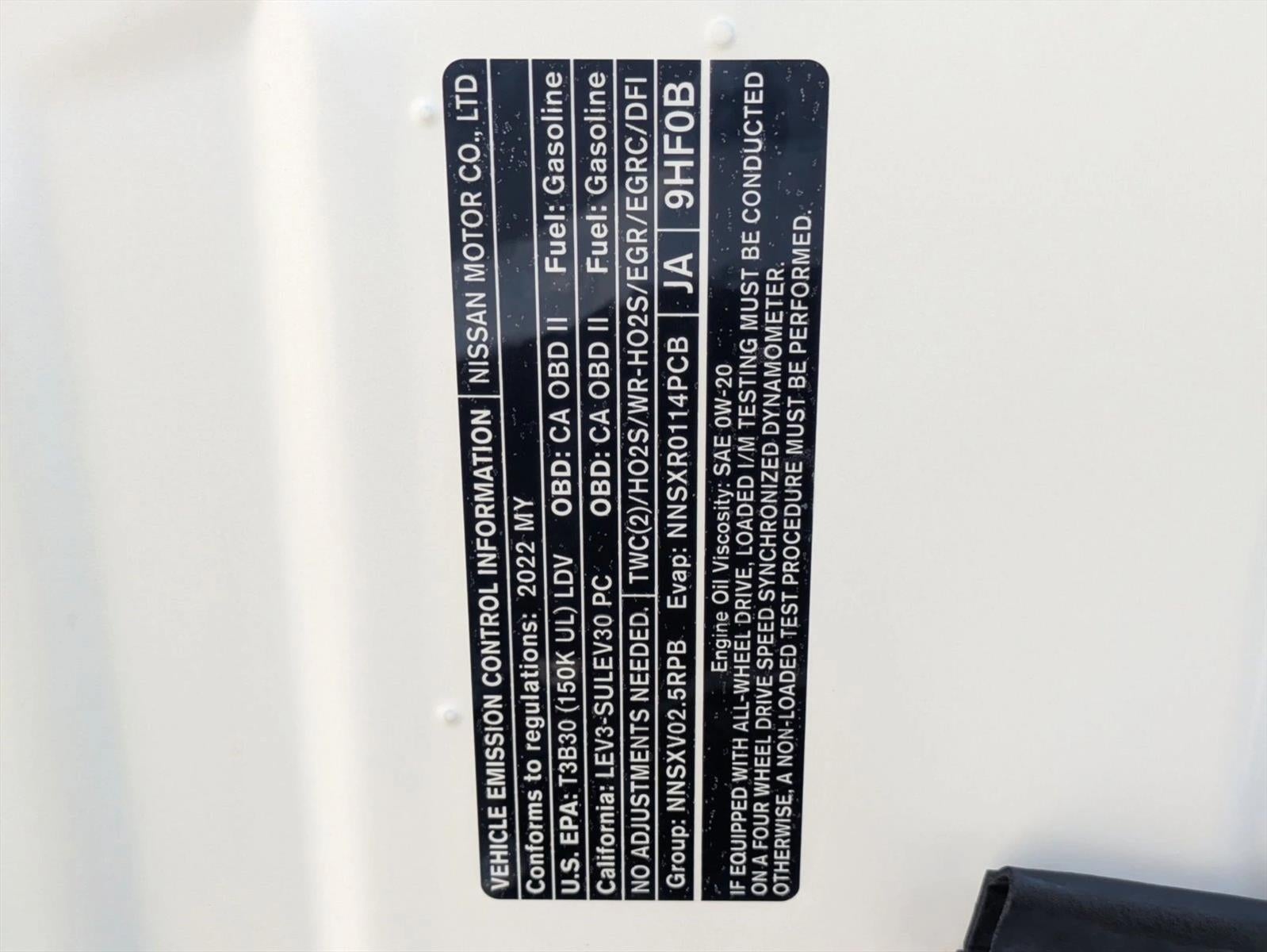 2022 Nissan Altima 2.5 SV Sedan