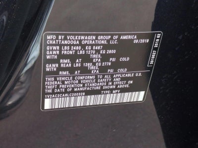 2020 Volkswagen Atlas Cross Sport 2.0T S FWD