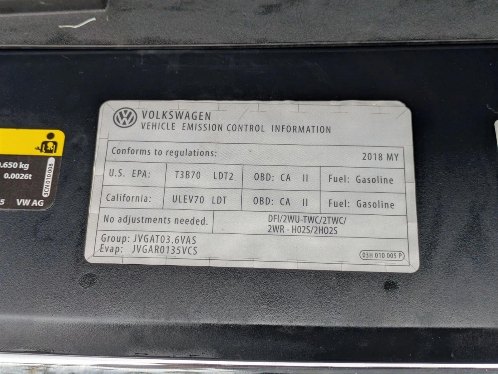 2018 Volkswagen Atlas 3.6L V6 SEL FWD