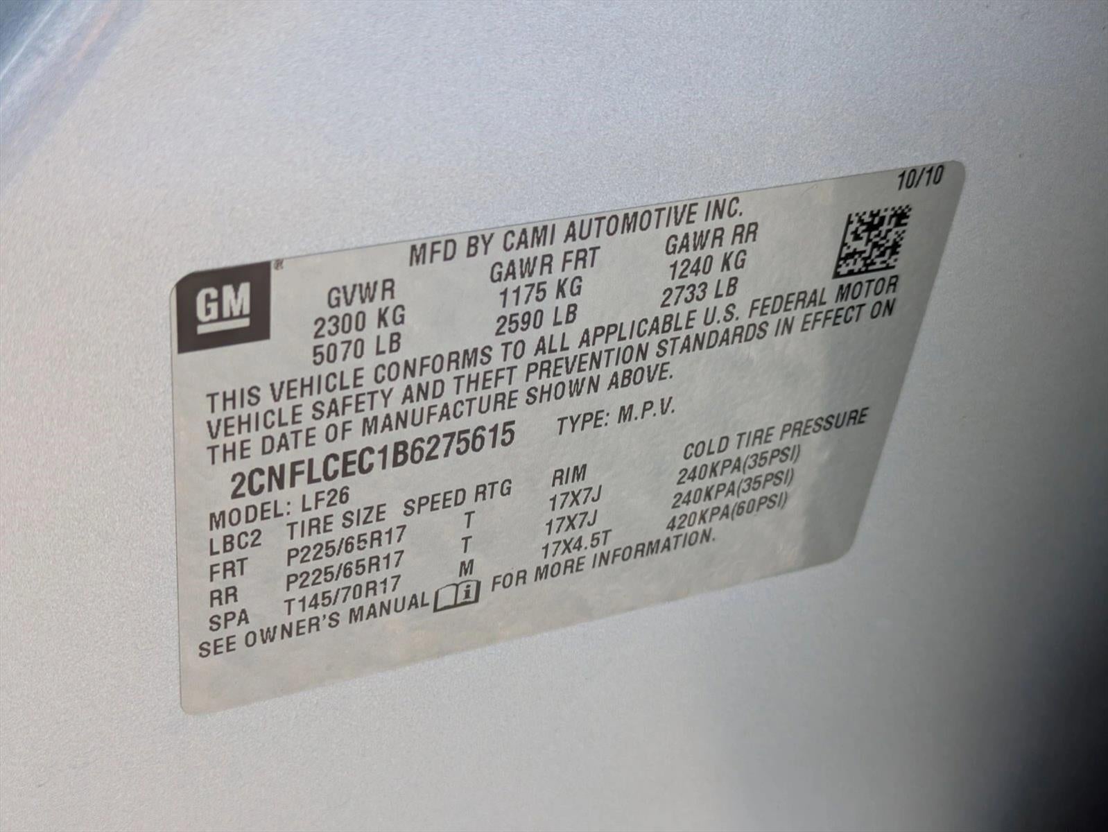 2011 Chevrolet Equinox AWD 4dr LS
