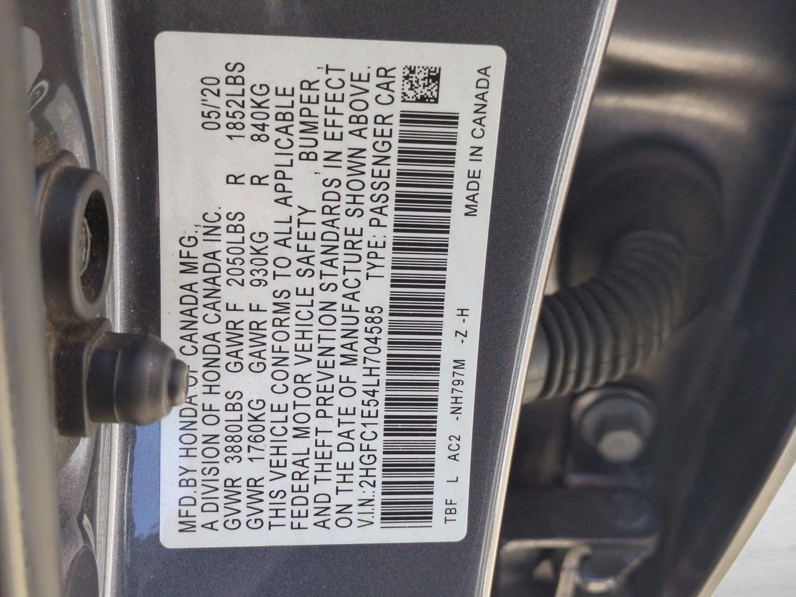 2020 Honda Civic Si Sedan Manual