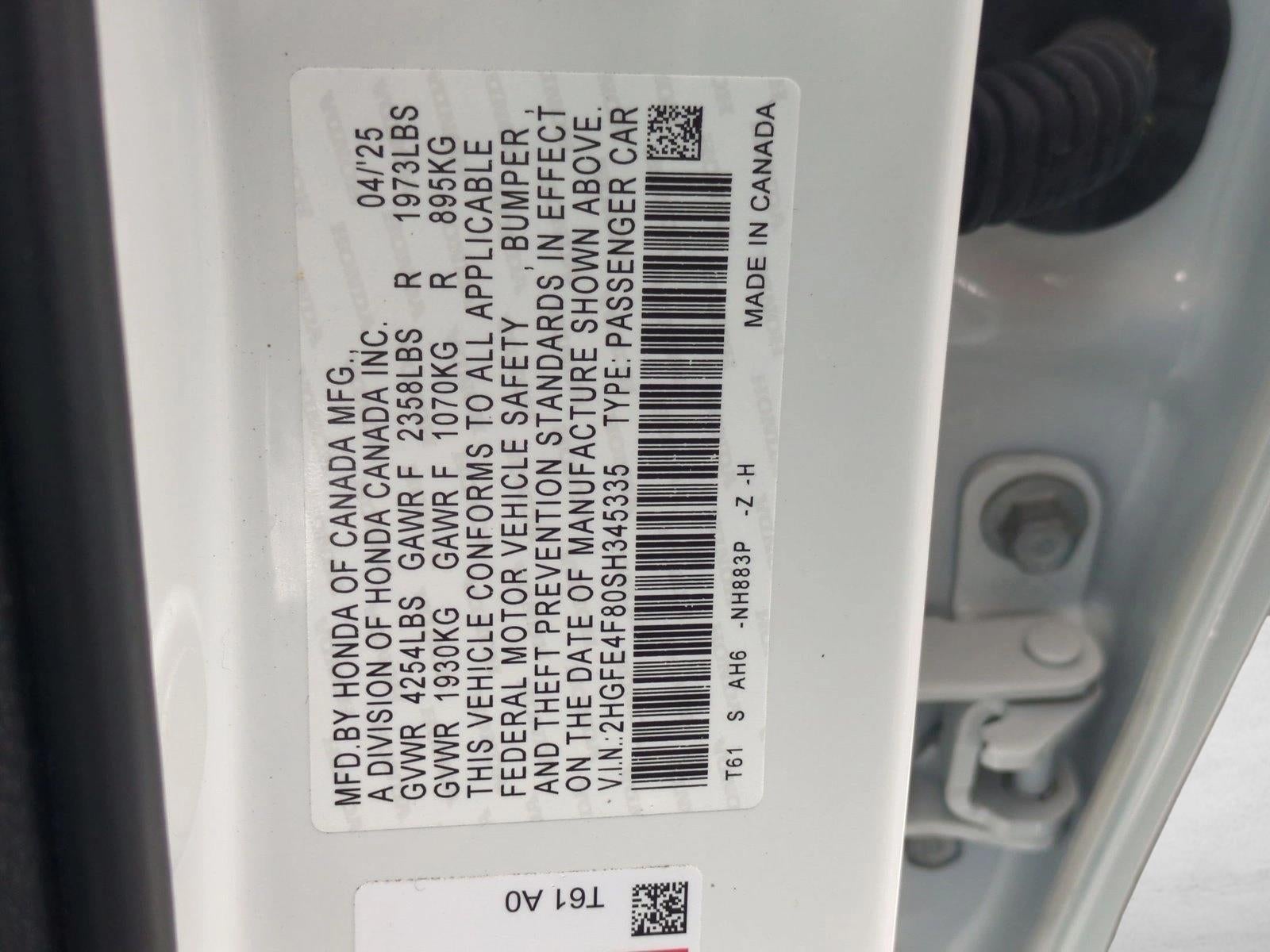 2025 Honda Civic Sedan Hybrid Sport CVT