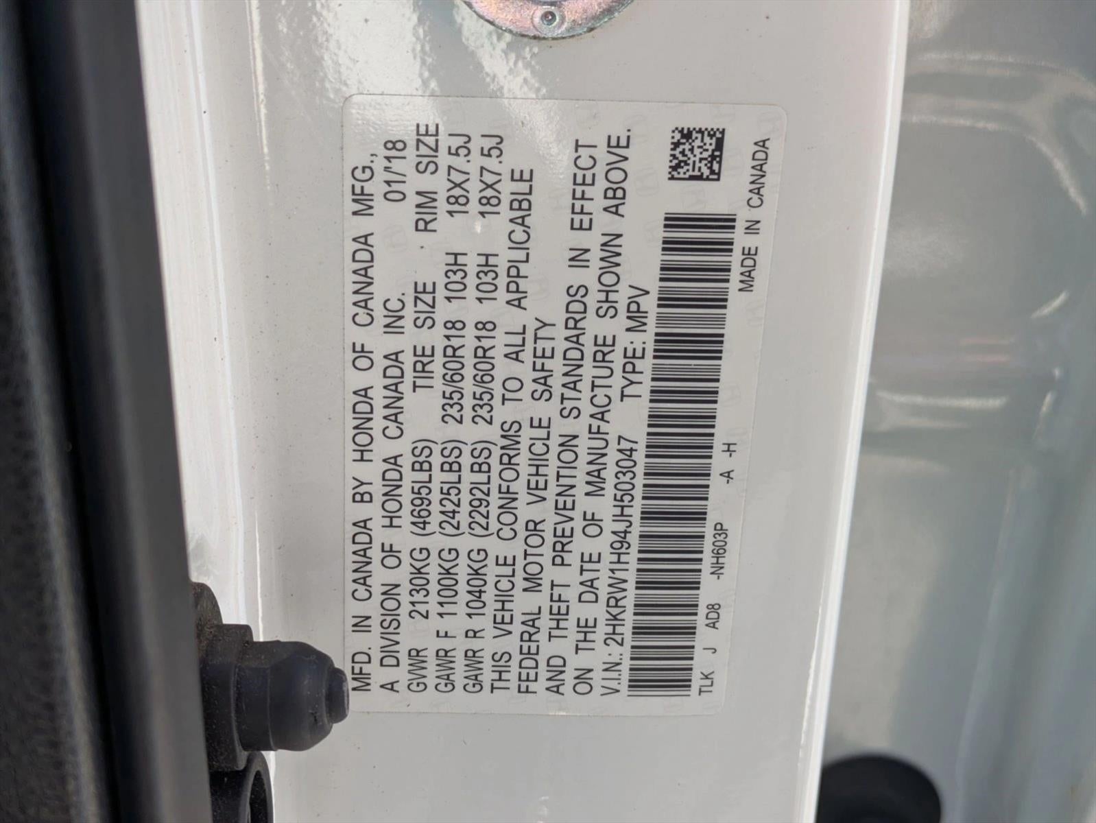 2018 Honda CR-V Touring 2WD