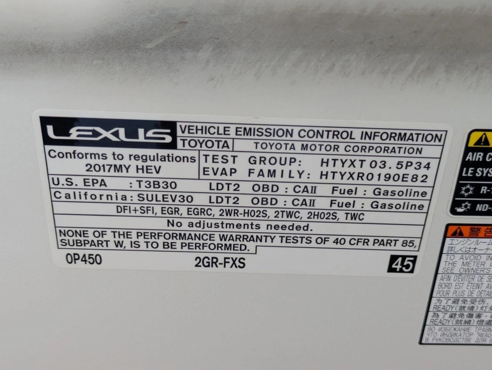 2017 Lexus RX 450h AWD
