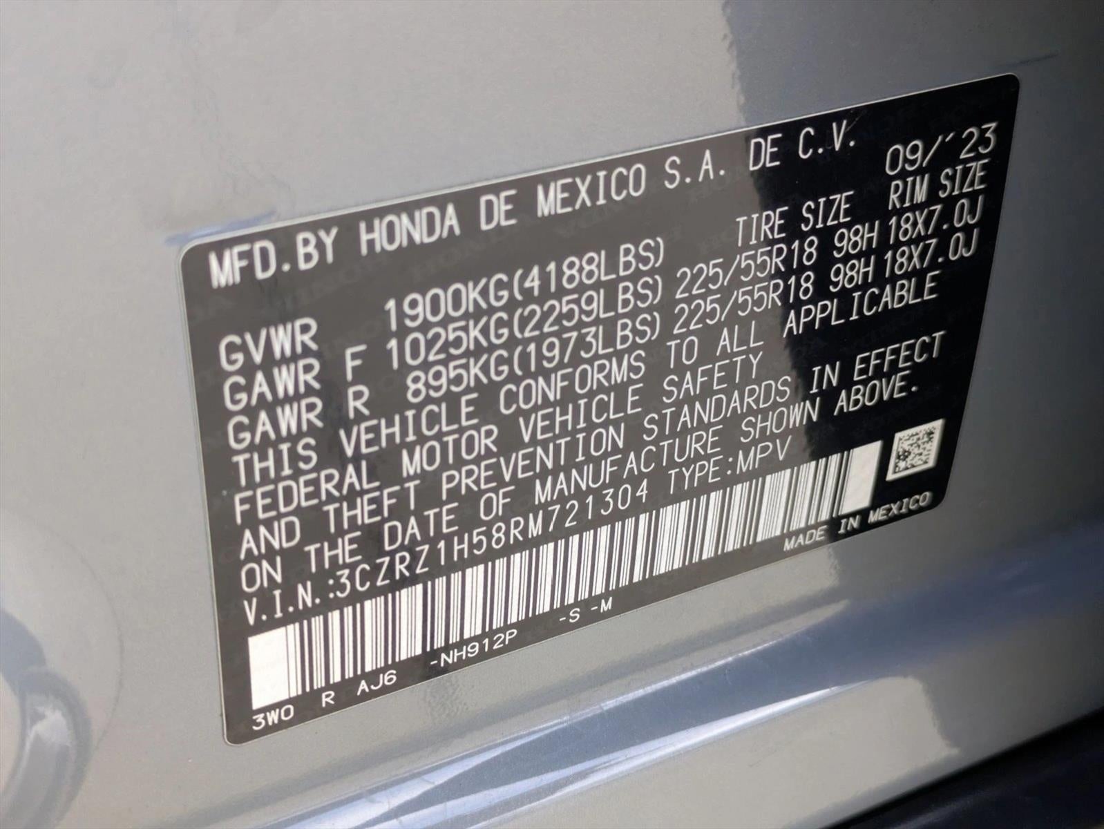 2024 Honda HR-V Sport 2WD CVT w/o BSI