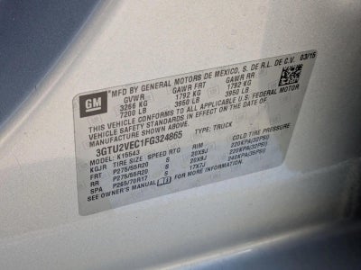 2015 GMC Sierra 1500 Crew Cab Short Box 4-Wheel Drive SLT