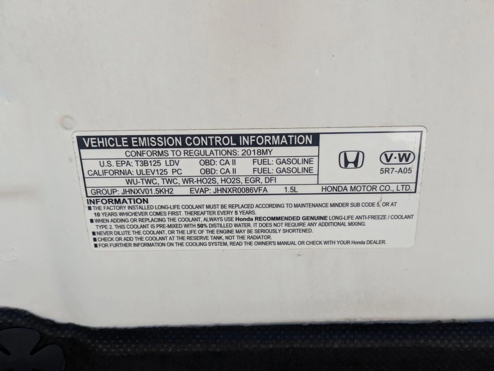 2018 Honda Fit EX Manual