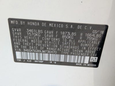 2018 Honda Fit EX Manual