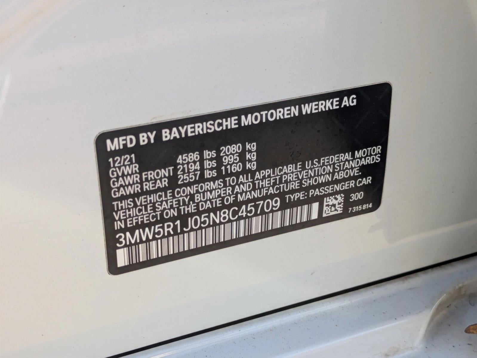 2022 BMW 330i Sedan North America