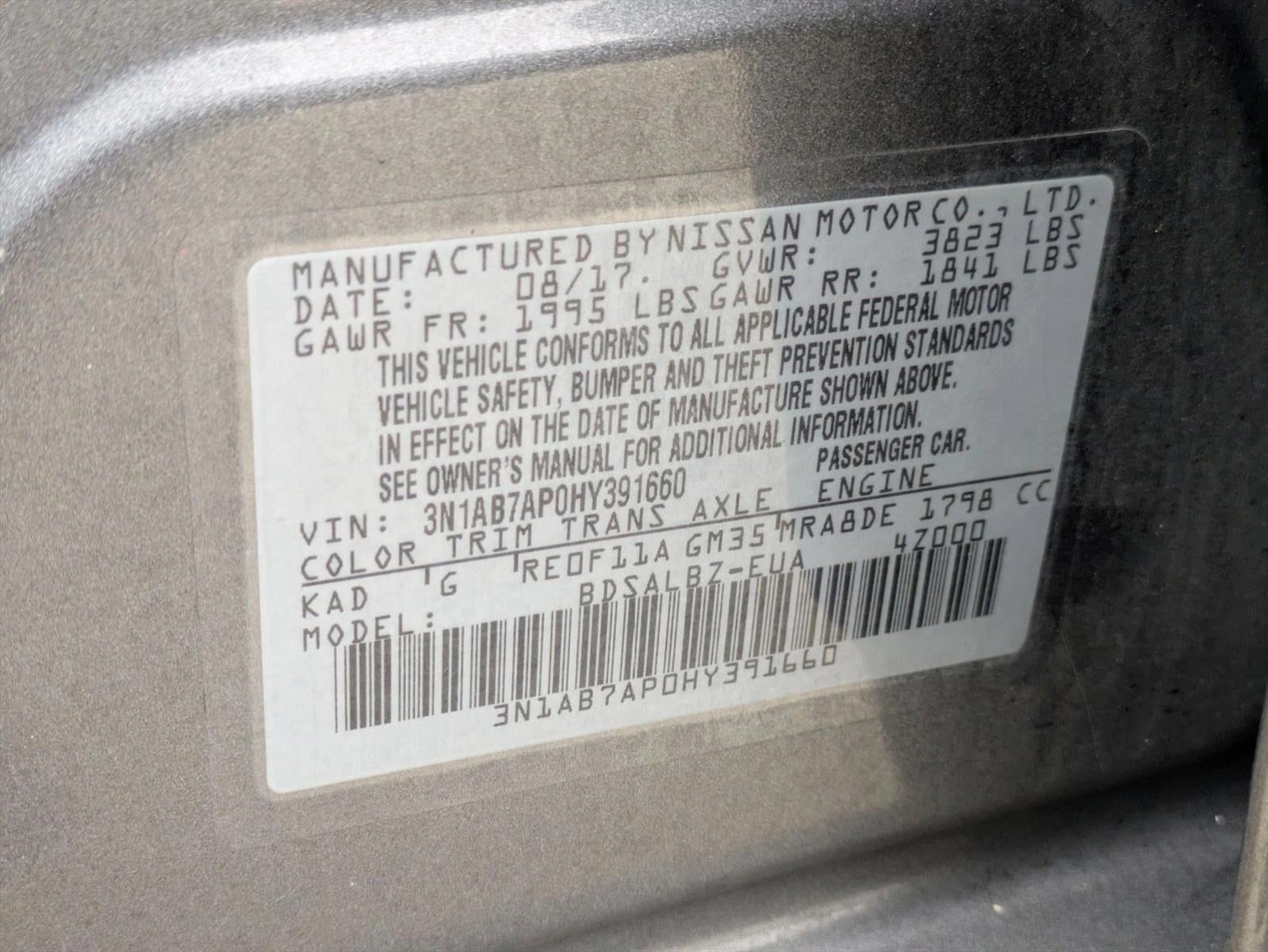 2017 Nissan Sentra S CVT