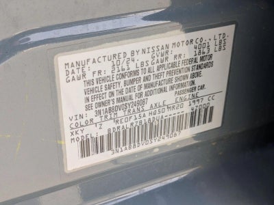 2025 Nissan Sentra SR CVT