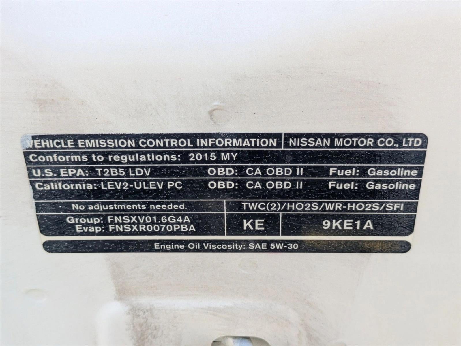 2015 Nissan Versa 4dr Sdn CVT 1.6 S Plus