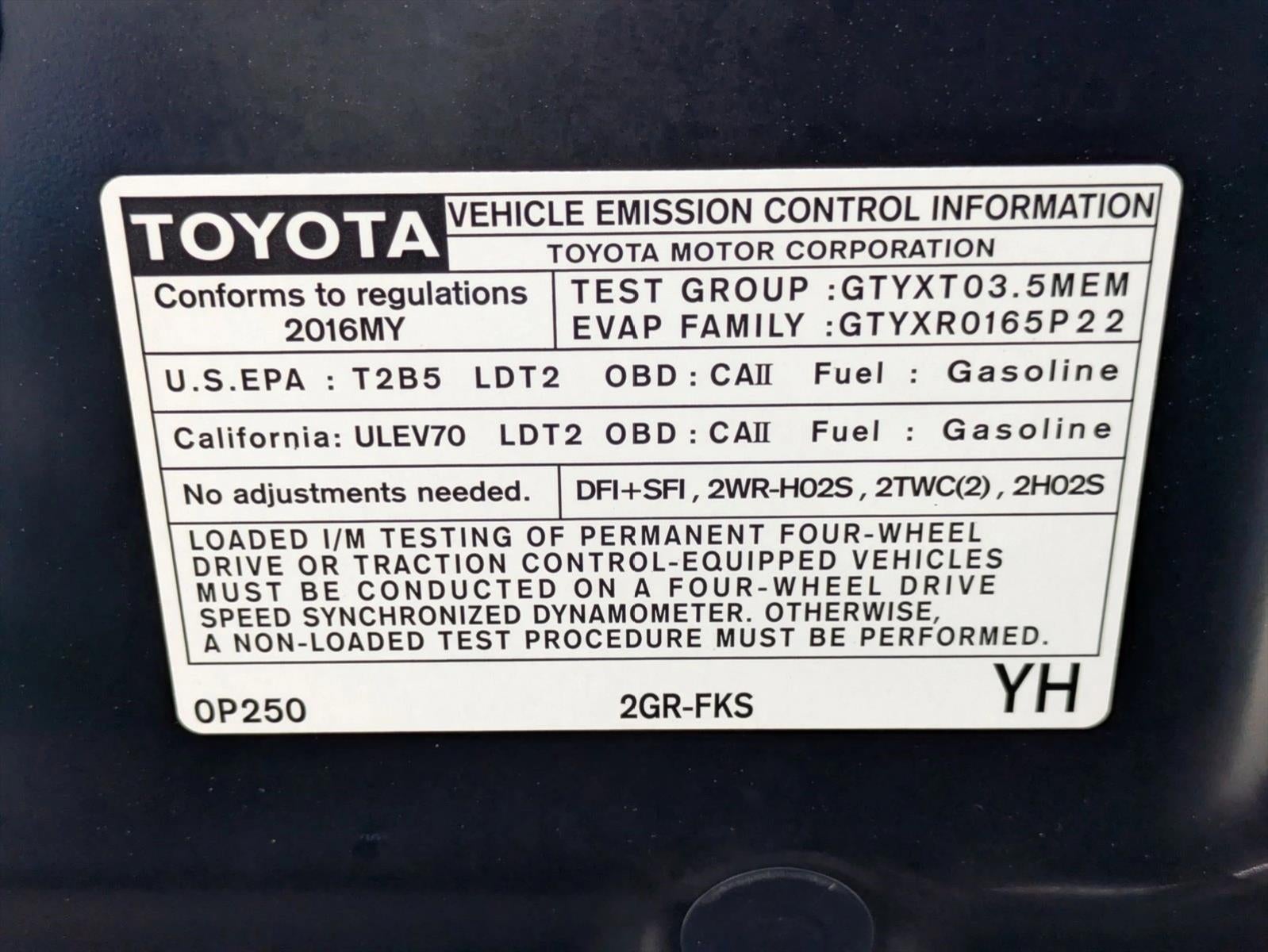 2016 Toyota Tacoma 2WD Double Cab Short Bed V6 Automatic SR5 (GS)