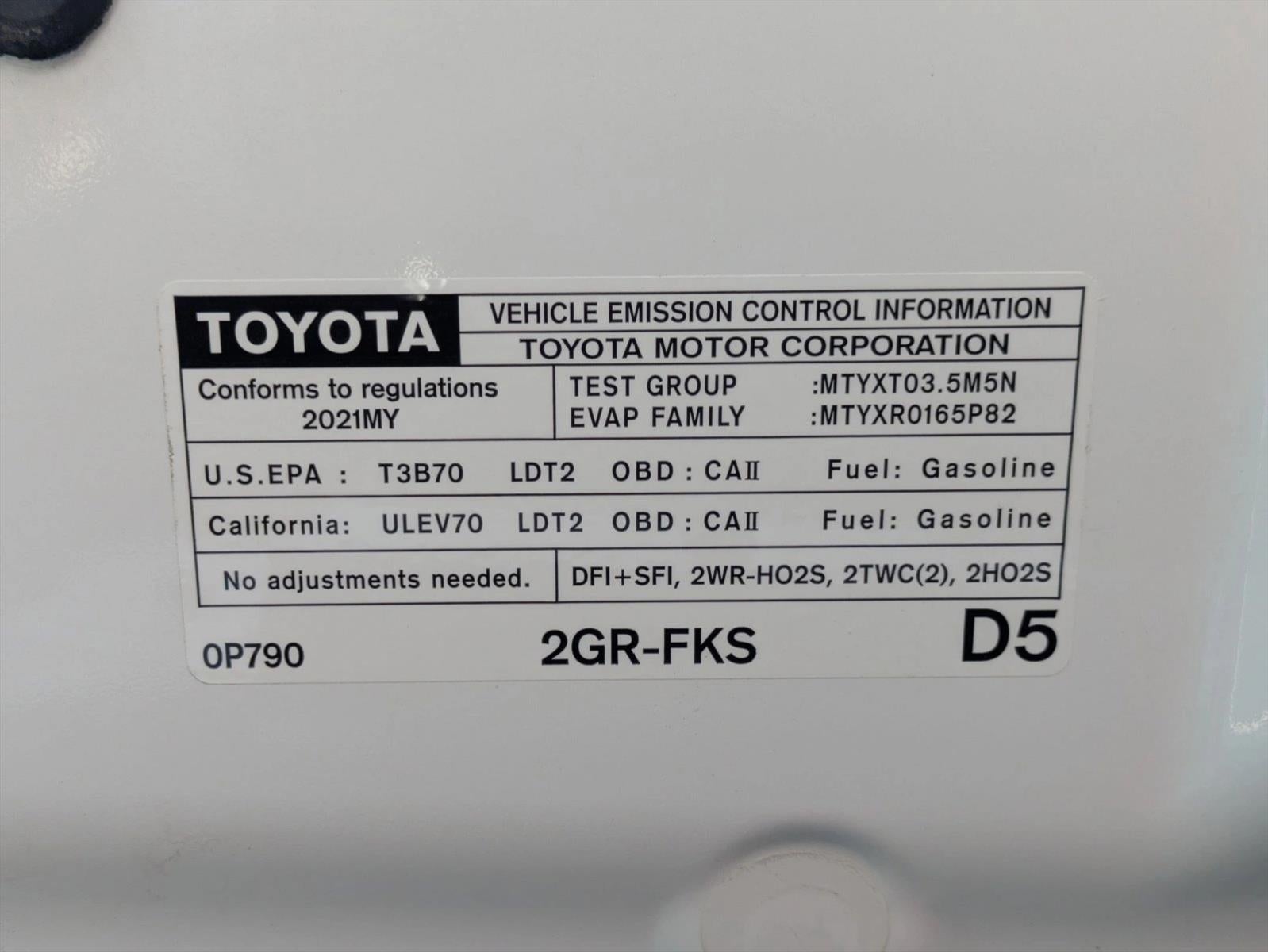 2021 Toyota Tacoma 2WD 2WD TRD Sport Double Cab 6' Bed V6 AT (Natl)