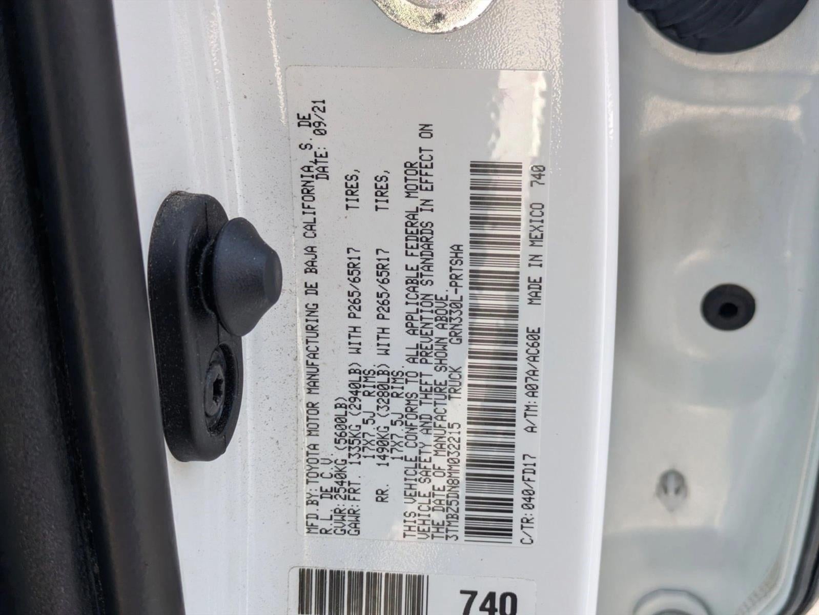 2021 Toyota Tacoma 2WD 2WD TRD Sport Double Cab 6' Bed V6 AT (Natl)