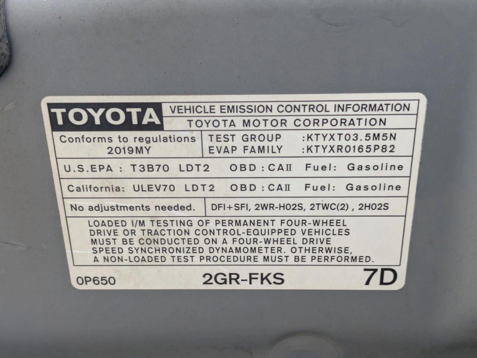 2019 Toyota Tacoma 4WD 4WD TRD Off Road Double Cab 5' Bed V6 AT (Natl)