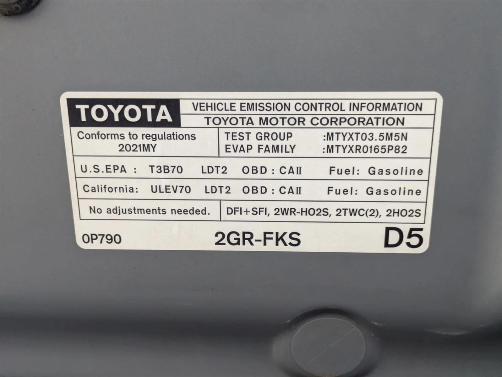 2021 Toyota Tacoma 4WD 4WD TRD Sport Double Cab 5' Bed V6 AT (Natl)