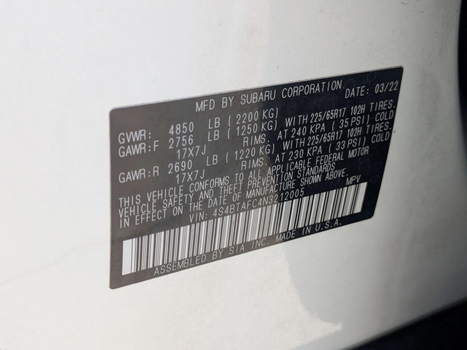 2022 Subaru Outback Premium CVT