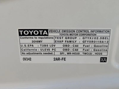 2016 Toyota Camry 4dr Sdn I4 Auto SE w/Special Edition Pkg (Natl)