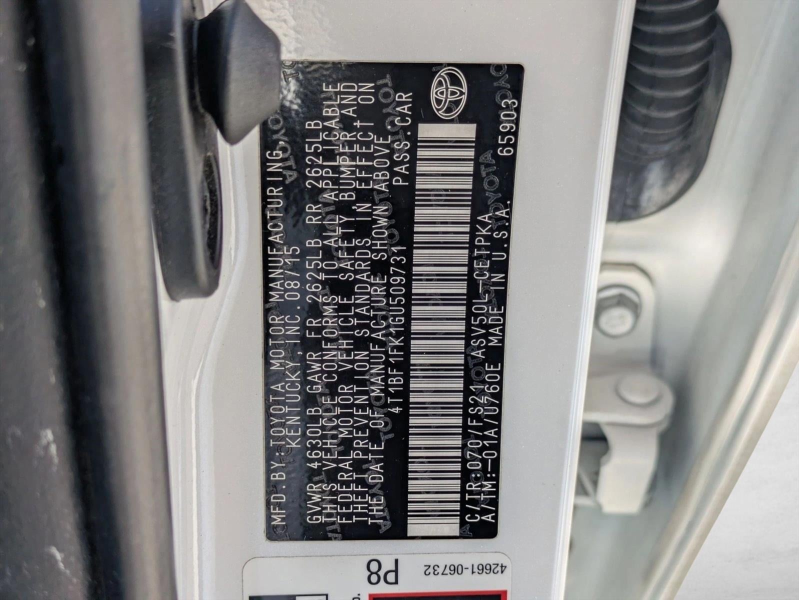 2016 Toyota Camry 4dr Sdn I4 Auto SE w/Special Edition Pkg (Natl)