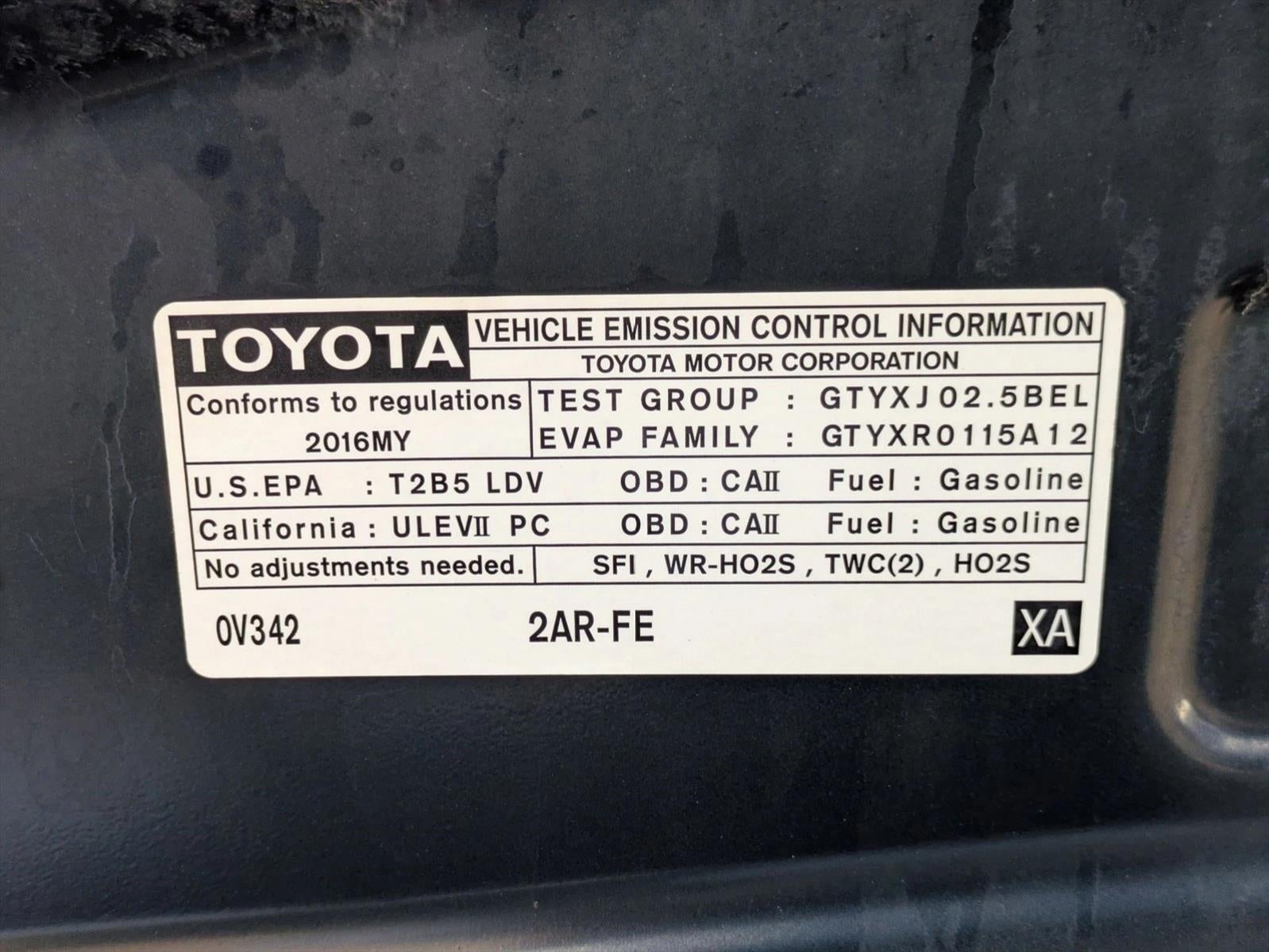 2016 Toyota Camry 4dr Sdn I4 Auto XLE (SE)