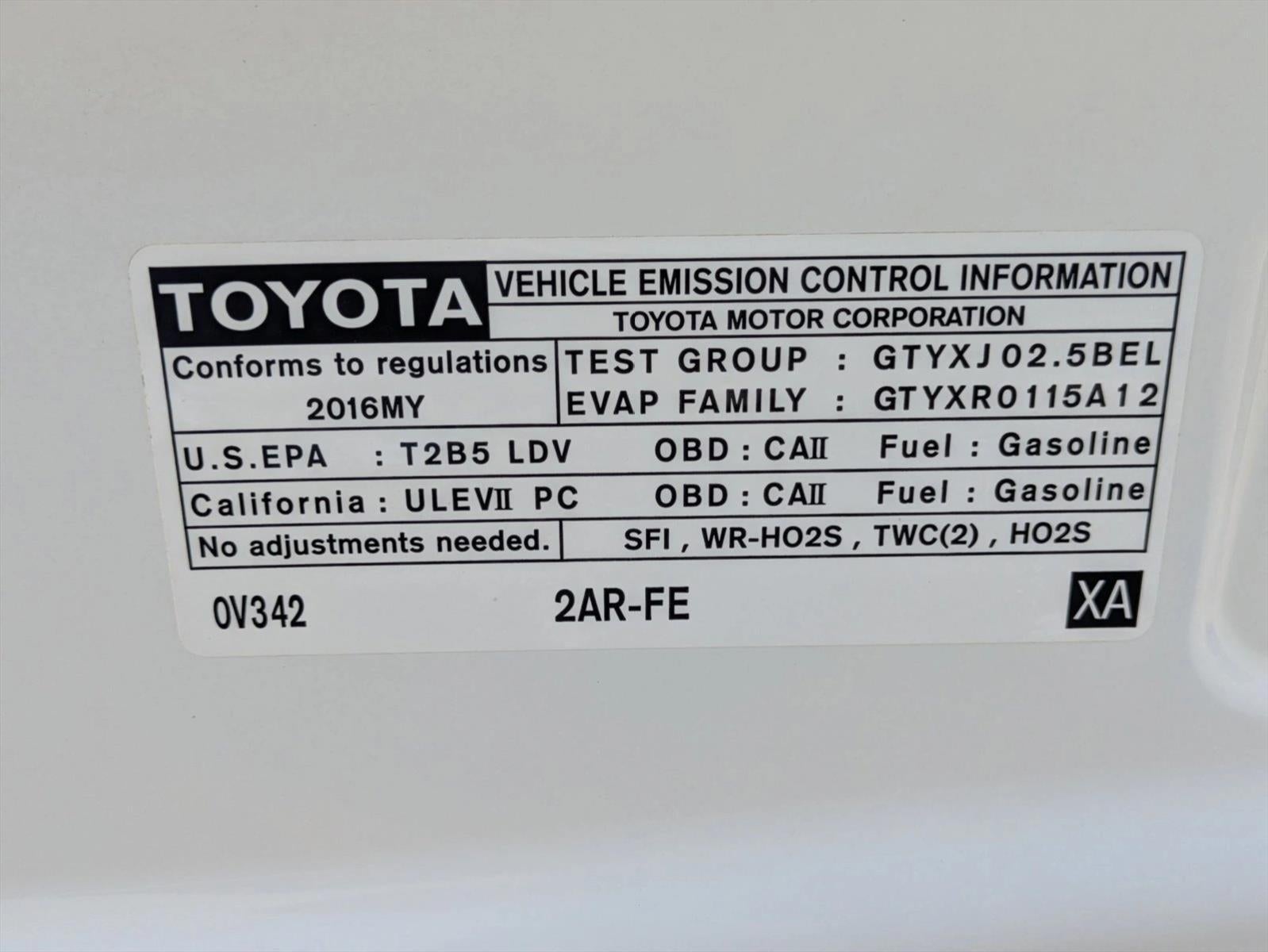 2016 Toyota Camry 4dr Sdn I4 Auto SE (SE)