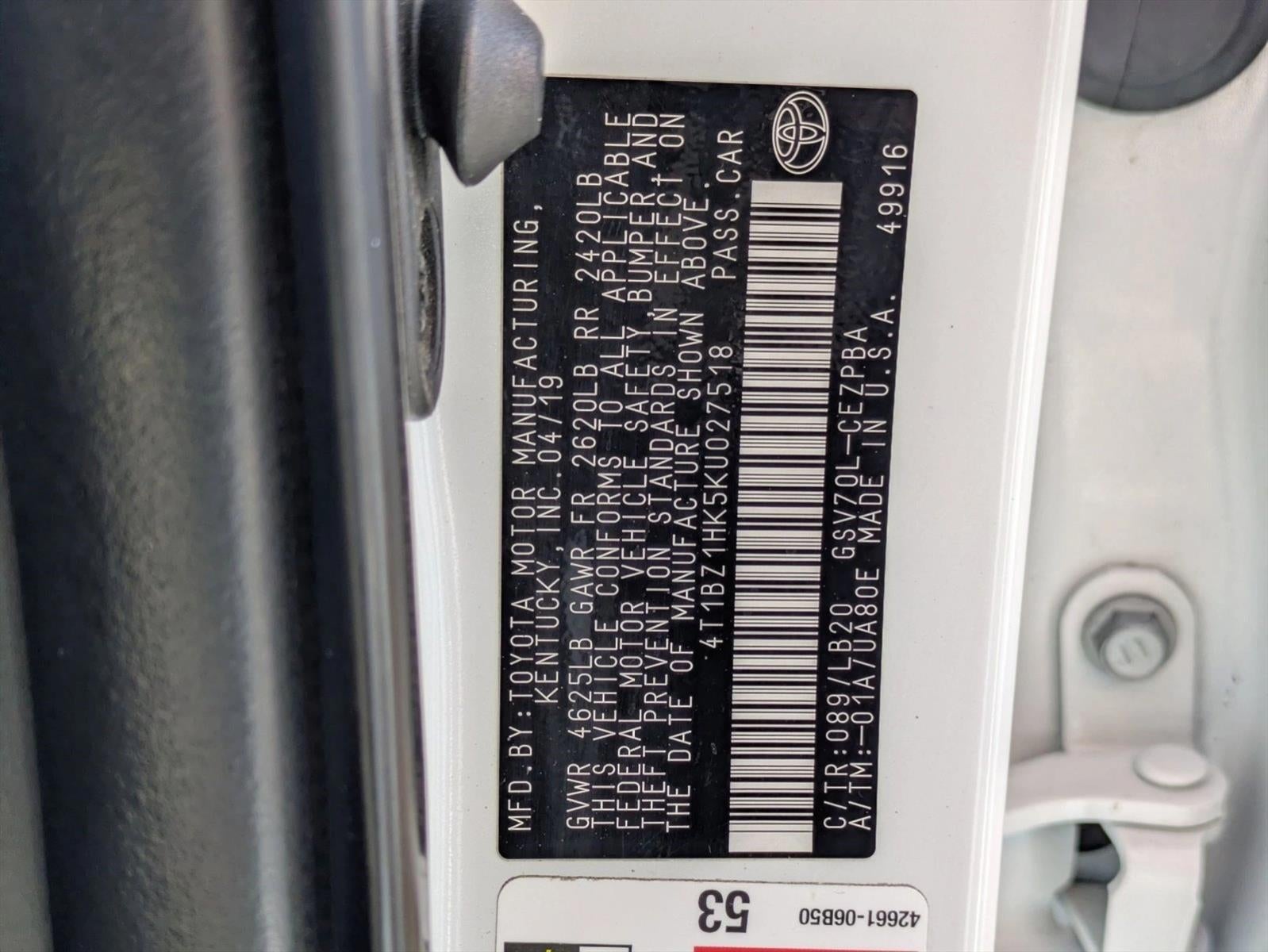 2019 Toyota Camry XSE V6 Auto (Natl)